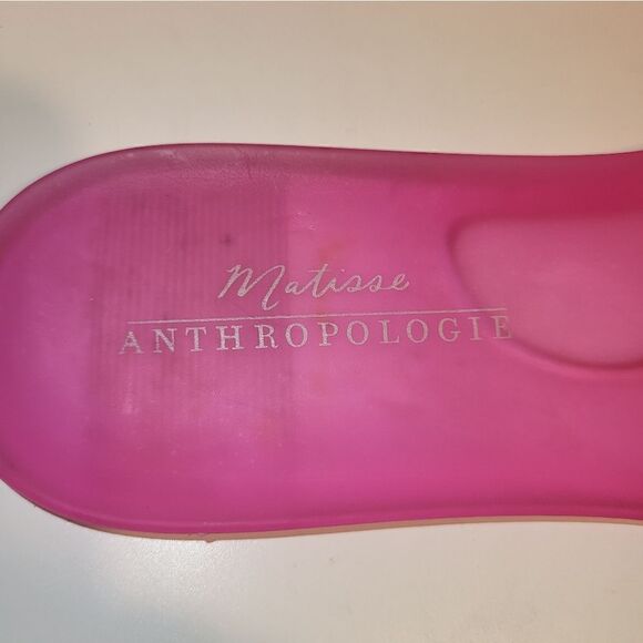Anthropologie x Matisse Hot Pink Clear Jelly Slide Sandals sz.7/38 MSRP $68 - Picture 3 of 5